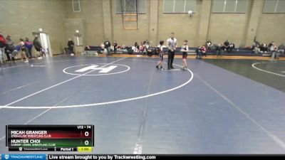 74 lbs Cons. Round 3 - Hunter Choi, Cherry Creek Wrestling Club vs Micah Granger, Steelclaw Wrestling Club