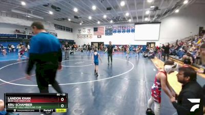 53 lbs Champ. Round 1 - Landon Khan, Bear Cave Wrestling vs Kru Schamber, Touch Of Gold Wrestling Club