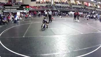 62 lbs Champ. Round 2 - Hayzen Gardine, FoxFit vs Exodus Horsechief, Hawks Wrestling Club (Lincoln)