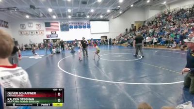 67 lbs Cons. Round 1 - Oliver Schaffner, Eastside United vs Kalden Stegman, High Plains Thunder Wrestling