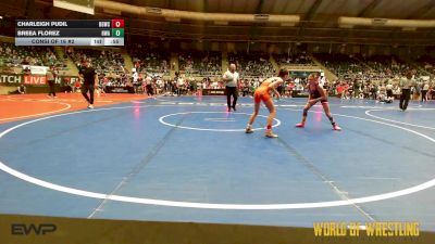 82 lbs Consi Of 16 #2 - Charleigh Pudil, Big Game Wrestling Club vs Breea Florez, HURRICANE WRESTLING ACADEMY