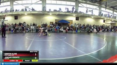 97 lbs Champ. Round 2 - Jordan Krontz, Indiana vs Griffin Kline, East Noble TUF