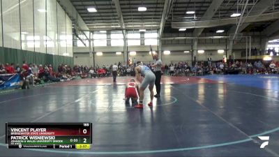 165 lbs Champ. Round 1 - Vincent Player, Bridgewater State University vs Patrick Wisniewski, Johnson & Wales University (Rhode Island)