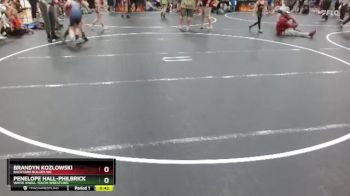 115 lbs Round 2 - Penelope Hall-Philbrick, White Knoll Youth Wrestling vs Brandyn Kozlowski, Backyard Bullies WC