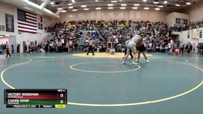 285 lbs Champ. Round 2 - Victory Workman, OLMSTED FALLS vs Caiden Shaw, MOGADORE