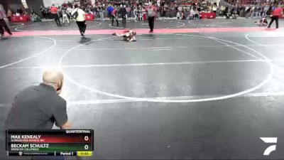 72 lbs Quarterfinal - Beckam Schultz, Spencer Columbus vs Max Kenealy, Slinger Red Rhinos WC