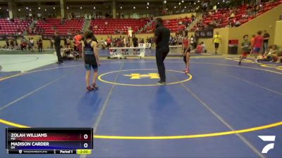 80 lbs Round 2 - Zolah Williams, MO vs Madison Carder, OH