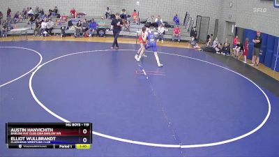 119 lbs Round 5 - Austin Hanvichith, Barlow Mat Club (DBA Barlow Wr vs Elliot Wullbrandt, Clackamas Wrestling Club