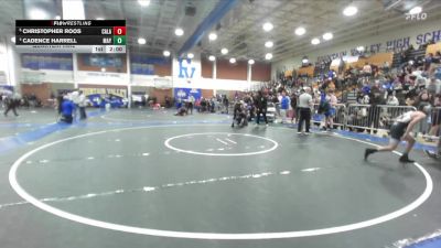 106 lbs Quarterfinal - Christopher Roos, Calabasas vs Cadence Harrell, Mayfair