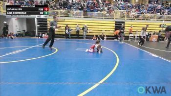 35 lbs Consi Of 8 #1 - Logan Allen, Ponca City Wildcat Wrestling vs June Contreras, Raw Wrestling Club