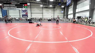 100 lbs Round Of 16 - Breanna Higgins, GA vs Angelica Serratos, CA