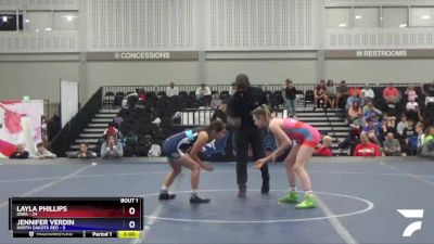 100 lbs Round 1 (16 Team) - Layla Phillips, Iowa vs Jennifer Verdin, North Dakota Red