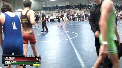 105 lbs Cons. Round 2 - Leo Grimm, Midwest RTC vs Cano Austin, Somerset