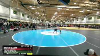 112 lbs Cons. Round 2 - Kolter Brown, Williams County Firestorm vs Bridger Elliott, Windy City Wrestlers