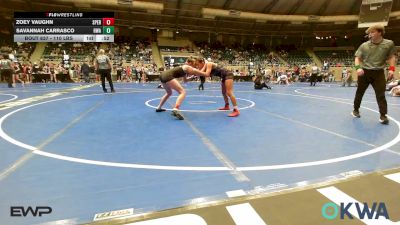 110 lbs Consolation - Zoey Vaughn, Sperry Wrestling Club vs Savannah Carrasco, HURRICANE WRESTLING ACADEMY