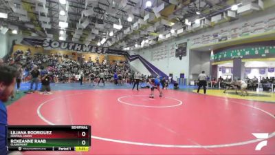 135 Girls Semifinal - Liliana Rodriguez, Central Union vs Roxeanne Raab, Clairemont
