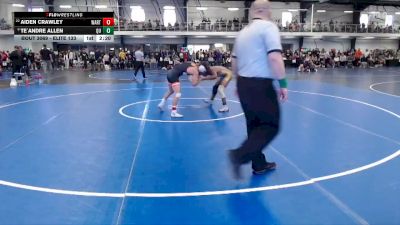 Elite 133 lbs Champ. Round 2 - Aiden Crawley, Wartburg vs Te`Andre Allen, Quincy
