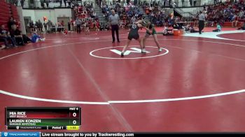 125 lbs Cons. Round 1 - Mia Rice, West Branch vs Lauren Konzen, Dubuque Hempstead