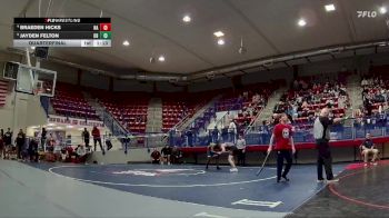 215 lbs Quarterfinal - Jayden Felton, Olive Branch vs Braeden Hicks, New Albany High School