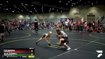 49 lbs Round 2 (6 Team) - Tye Simmons, Ares Black vs Ellie Campbell, Beast Mode WA