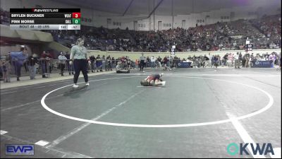 49 lbs Quarterfinal - Brylen Buckner, Weatherford Youth Wrestling vs Finn Morse, Sallisaw Takedown Club