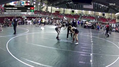 120 lbs 1st Place Match - Jayden Jones, Nebraska Wrestling Academy vs Madelynn Zierott, Louisville Wrestling Club - Girls