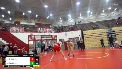 165 lbs 1st Place Match - Jacob Cole, Rossville High School vs Jeremiah Drake, Indianapolis