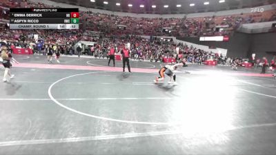120 lbs Champ. Round 1 - Emma Derrick, New Richmond vs Aspyn Ricco, Riverdale Wrestling Club