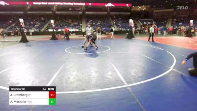 157 lbs Round Of 32 - Justin Bremberg, Saugus/Peabody vs Anthony Marzullo, Franklin