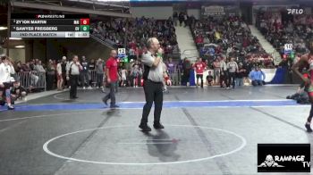 100 lbs 2nd Place Match - Zy`ion Martin, Maize vs Sawyer Freisberg, Caney Valley