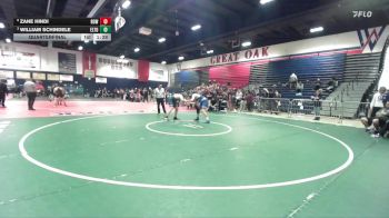 190 lbs Quarterfinal - William Schindele, El Toro vs Zane Hindi, Rowland