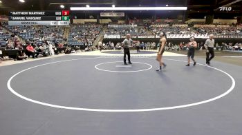 132 lbs Semifinal - Samuel Vasquez, Leavenworth HS vs Matthew Martinez, Goddard HS