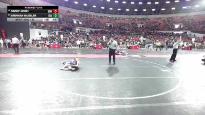 67 lbs Cons. Semi - Brody Hebel, Denmark Youth Wrestling vs Brennan Mueller, Edgar