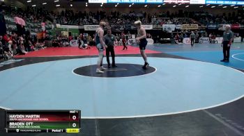 215 lbs Semifinal - Hayden Martin, South Anchorage High School vs Braden Ott, Eagle River High School