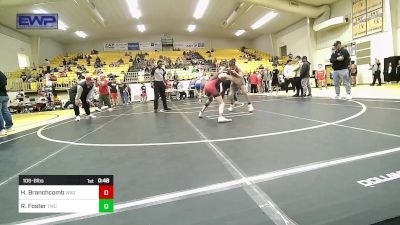 106-B lbs Final - Hunter Branchcomb, Wagoner vs Race Foster, Tahlequah Wrestling Club