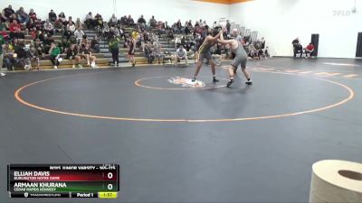 165-175 lbs Round 3 - Armaan Khurana, Cedar Rapids Kennedy vs Elijah Davis, Burlington Notre Dame