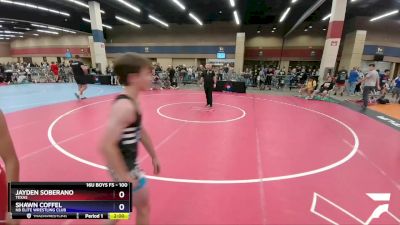 100 lbs Quarterfinal - Jayden Soberano, Texas vs Shawn Coffel, NB Elite Wrestling Club
