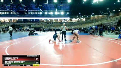 285 lbs Champ. Round 2 - Douglas Crutchley, Matanzas vs Hernan Ortiz, Ft Pierce Central