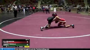 120 lbs Champ. Round 2 - C.j. Helveston, Saraland vs Robert Medolla, Elberta HS