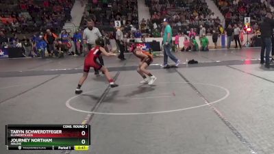 70 lbs Cons. Round 2 - Journey Northam, Abilene vs Taryn Schwerdtfeger, Ellsworth Kids