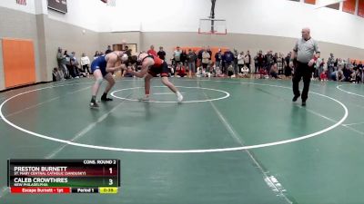 157 lbs Cons. Round 2 - Caleb Crowthres, New Philadelphia vs Preston Burnett, St. Mary Central Catholic (Sandusky)