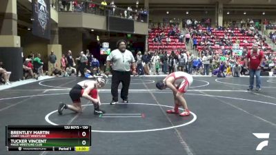 130 lbs Cons. Round 2 - Tucker Vincent, Maize Wrestling Club vs Brentley Martin, Caney Valley Wrestling