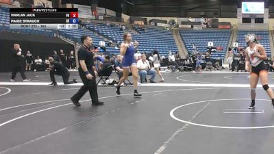 160 lbs Cons. Semi - Paige Strauch, Avila vs Harlan Jack, Friends University