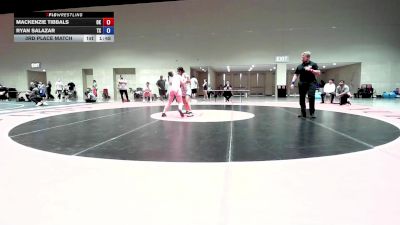 110-115 lbs 3rd Place Match - Mackenzie Tibbals, OK vs Ryan Salazar, TX