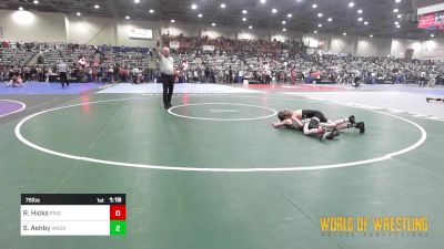 76 lbs Round Of 32 - Silas Peralta, LA FAMILIA NEW MEXICO vs Cameron Friederici, South Tahoe High School