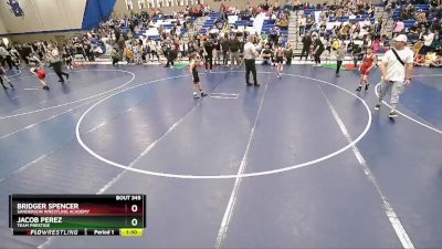 64 lbs Cons. Round 4 - Bridger Spencer, Sanderson Wrestling Academy vs Jacob Perez, Team Prestige