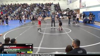 93-96 lbs Round 3 - Ashley Schemp, Team So Cal vs Sebastian Morales, Rough House Wrestling