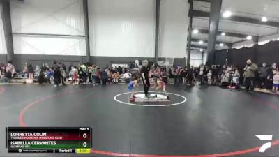 50-53 lbs Round 1 - Lorretta Colin, Thunder Mountain Wrestling Club vs Isabella Cervantes, Olympiad RTC