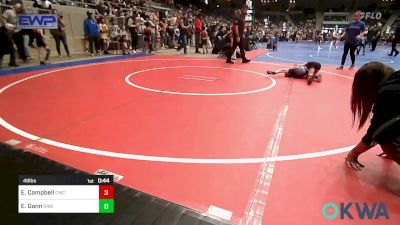 49 lbs Semifinal - Emma Campbell, Claremore Wrestling Club vs Elliot Gann, Raw Wrestling Club