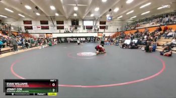 115 lbs Semifinal - Jonny Cox, Riverton Middle School vs Evan Williams, Riverton Middle School